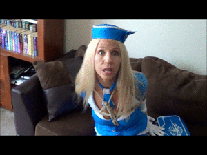 www.leggybondage.com - AMANDA FOXX STEWARDESS BOUND GAGGED FOR OUTFIT PART 1 thumbnail